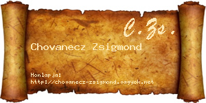Chovanecz Zsigmond névjegykártya