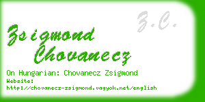 zsigmond chovanecz business card